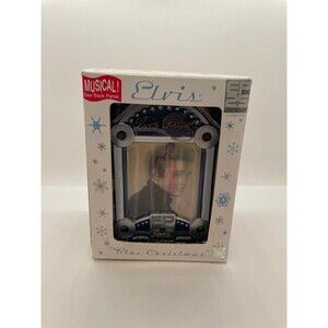 Elvis Musical Holographic Ornament Blue Christmas